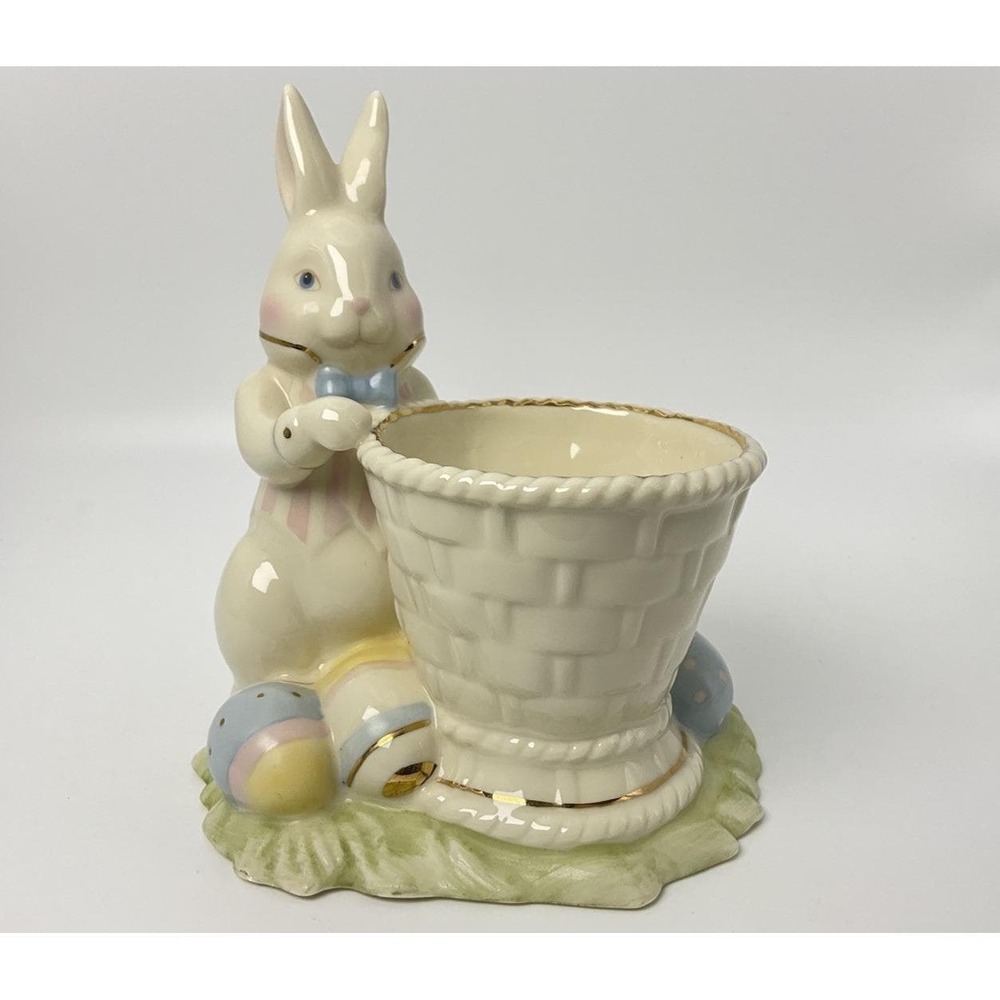 VTG Lenox Occasions Easter Bunny Votive Candle Holder Ceramic NO BOX 5.5" GREAT!
